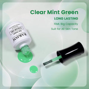Clear Mint Green rarjsm Basic nail colors French Color Gel Nail Polish