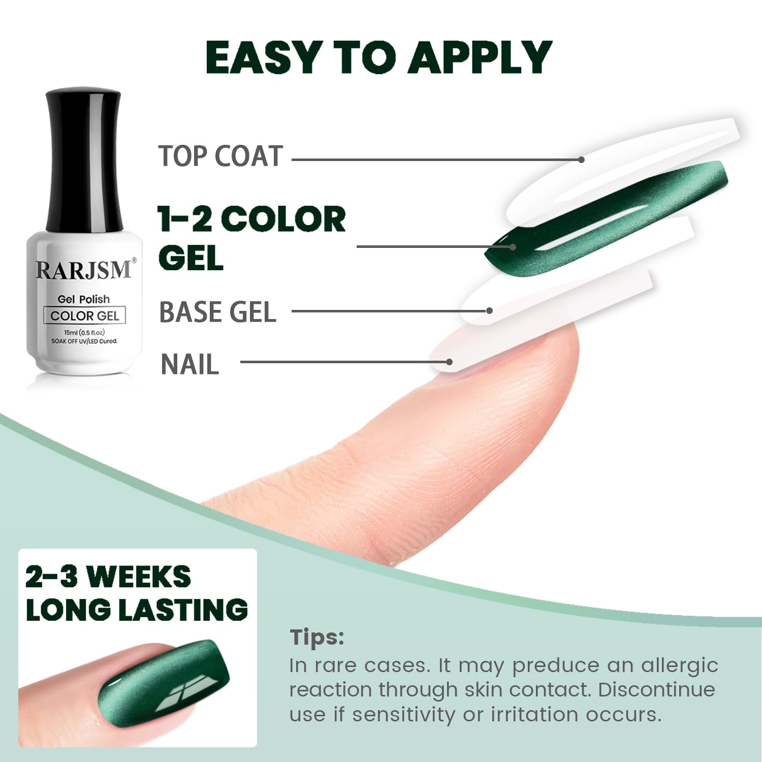 Easy to apply cat eye gel polish top coat 1-2 color gel base gel nail 2-3 weeks long-lasting tutorial
