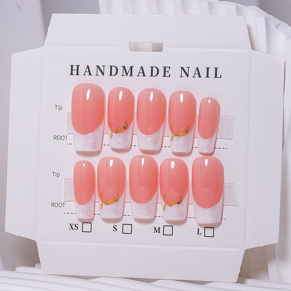Handmade-"Pink love" Press On Nails
