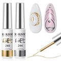 Bronze Gold & Silber Spiegel Chrom Metallic Gel Eyeliner Duo 8ml