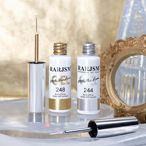 Gold Silver Gel Liner Set for French Tips Line Art Designs