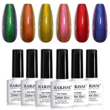 Multichromer Farbverlauf-Chamäleon-Gel-Nagellack, 6 Herbstfarben, Set 7,5 ml