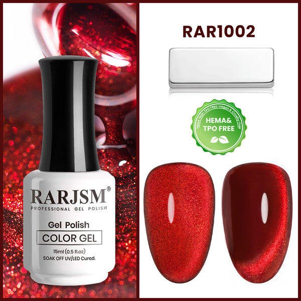 Deep Wine Red Cat Eye Gel Nail Polish 15ml #1002