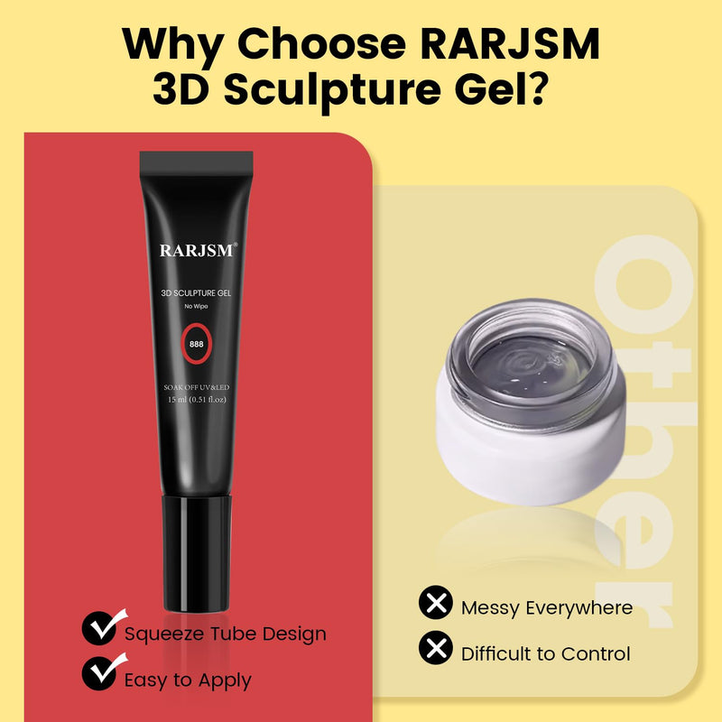 Red Sculpting Gel for Halloween Spooky 3D Nail Designs