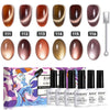 6 Farben Amber Moonlight Cat Eye Gel-Nagellack-Set, 7,5 ml