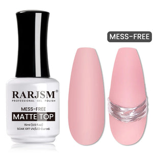 Mess Free Matte Top no wipe matte top coat gel polish smooth finish long-lasting 15ml professional

