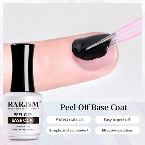 Peel Off Base Coat HEMA free protect real nail easy to peel off simple convenient effective isolation
