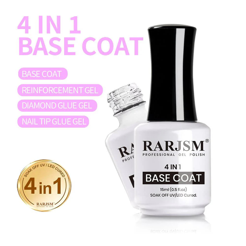 4 in 1 Base Coat reinforcement gel diamond glue gel nail tip glue gel multi-function base 15ml
