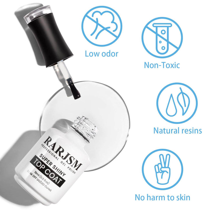 RARJSM ® Gel Nail Polish Base and Top Coat| 15ml 2pcs