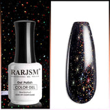 Esmalte de uñas de gel rojo y negro brillante | 15ml