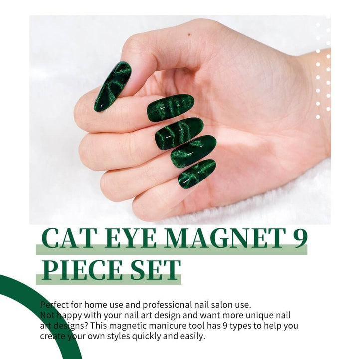 Rarjasm 9pc Cat Eye Nail Magnet Set for cateyenails Design $9.99