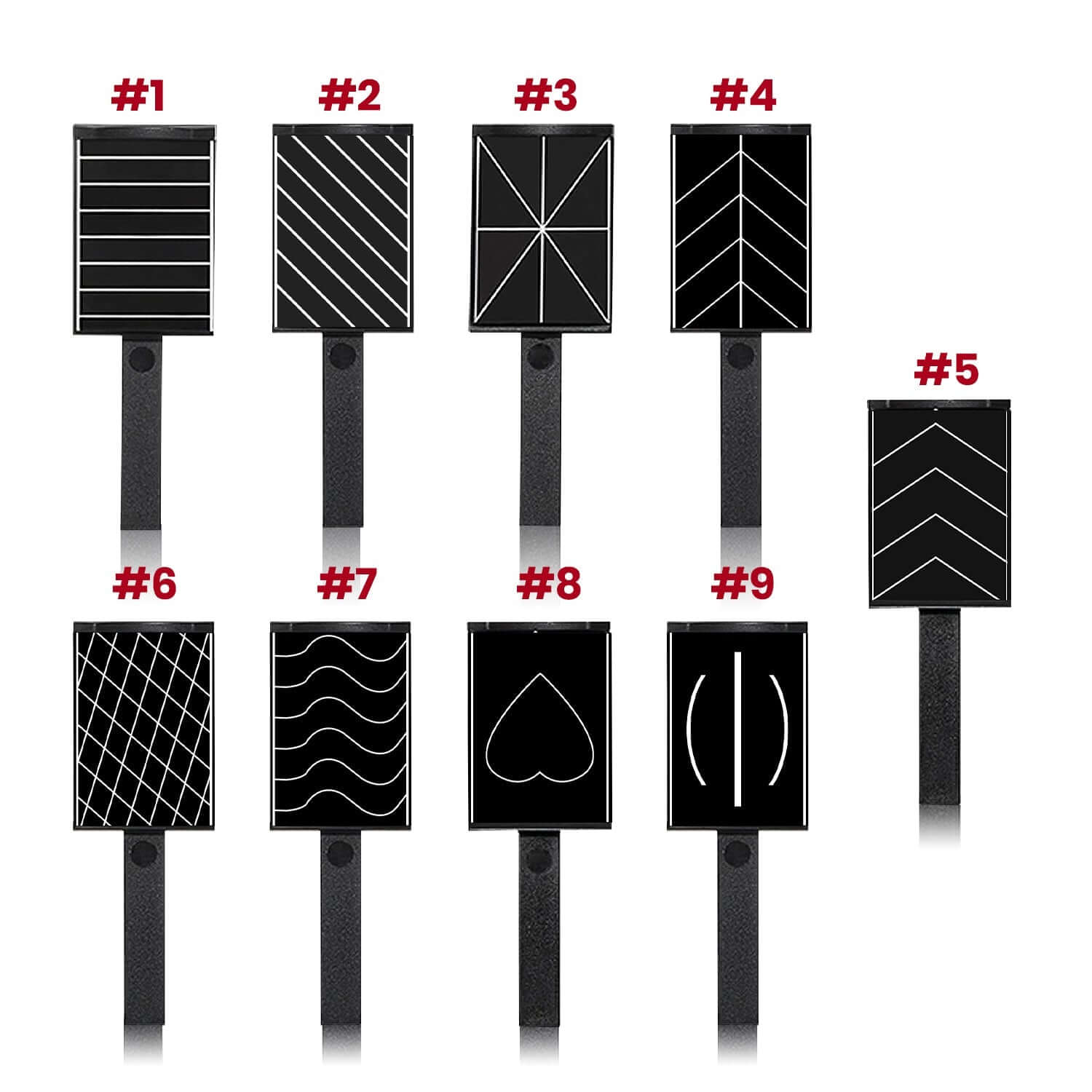 9 Piece Magnet Kit for Beginners DIY Cat Eye Nails
