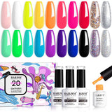 23 Pcs Gel Nail Polish Set TPO HEMA Free All In One Complete Kit 5ml