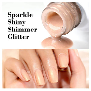 RARJSM ® Apricot Gold Shimmer Gel Nail Polish 15ml #424