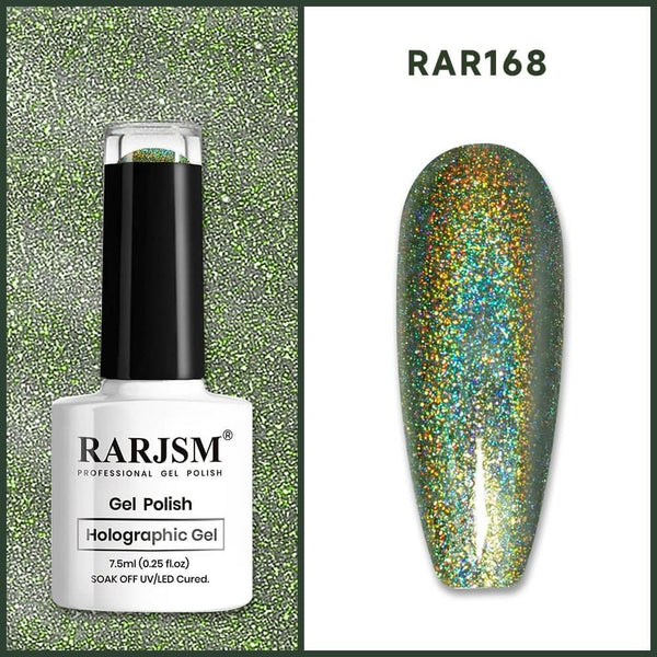 Army Green Holographic Gel Nail Polish 7.5ml #168 - RARJSM