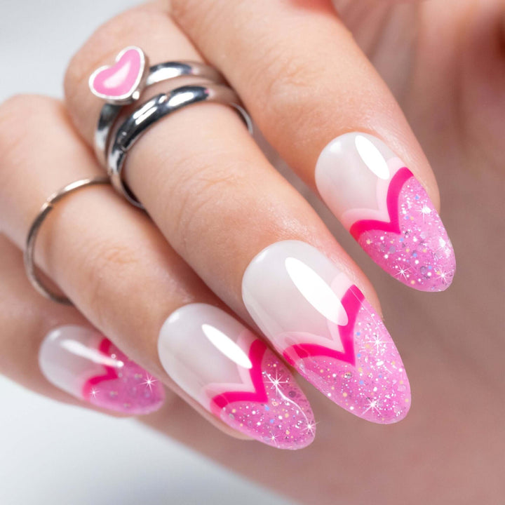 Barbie Pink Nail Gel Polish Set Collection Valentine's Day Nails Gift - RARJSM