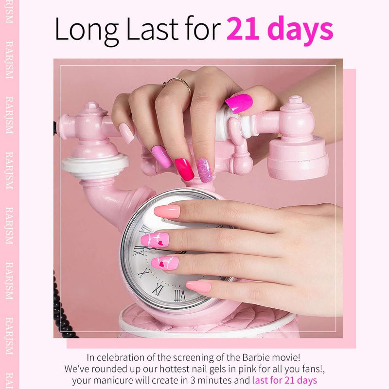 Barbie Pink | RARJSM ® 6 Colors Nail Gel Polish Set