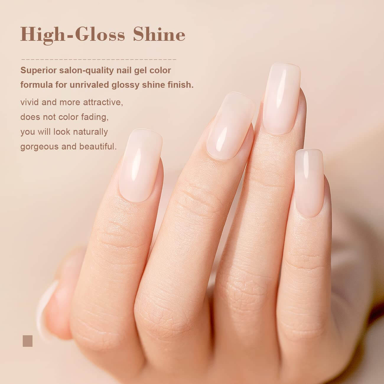 RARJSM ® Barely Pink Classic nude color gel nail polish 15ml #529