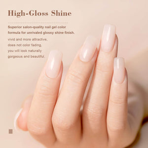 RARJSM ® Barely Pink Classic nude color gel nail polish 15ml #529