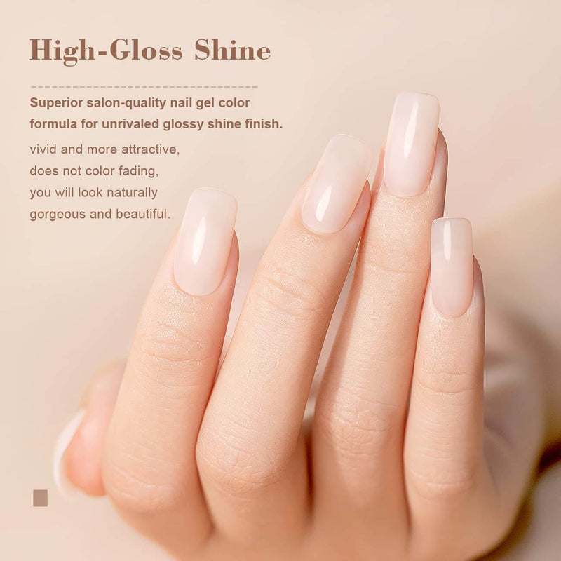 RARJSM ® Barely Pink Classic nude color gel nail polish 15ml #529