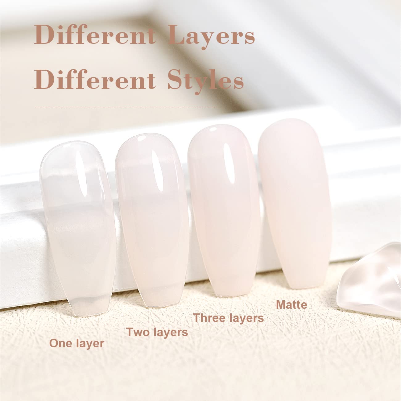 RARJSM ® Barely Pink Classic nude color gel nail polish 15ml #529