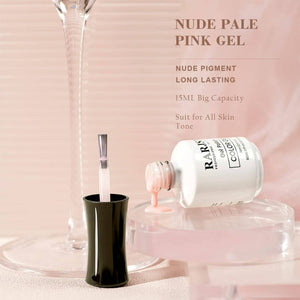 RARJSM ® Barely Pink Classic nude color gel nail polish 15ml #529