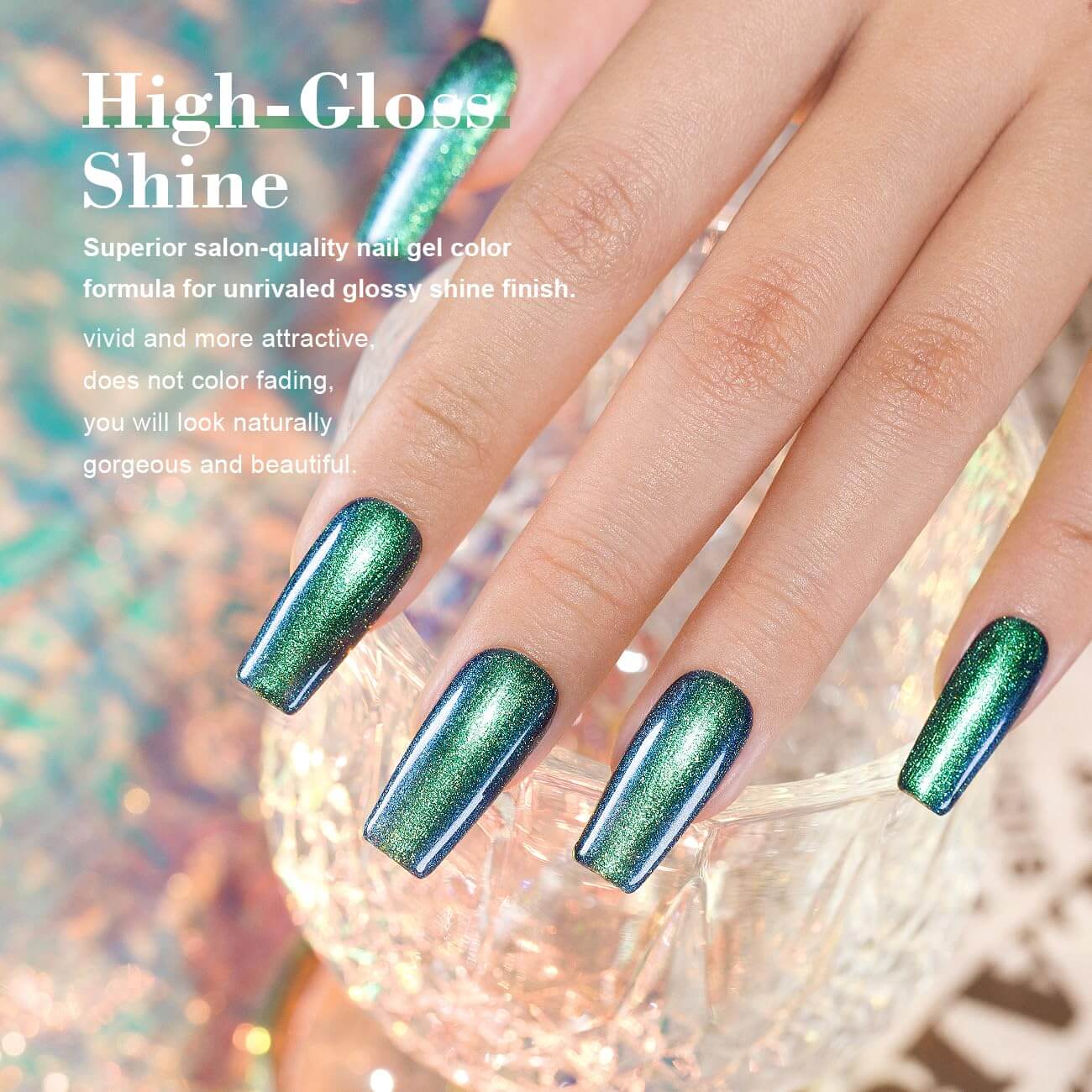 Blue to Green | RARJSM ®Holographic Chameleon Gel Nail Polish | 15ml #682