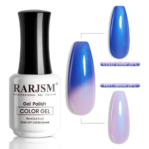 RARJSM ® Blue to Pink Color Changing Thread pearl gel nail polish 15ml