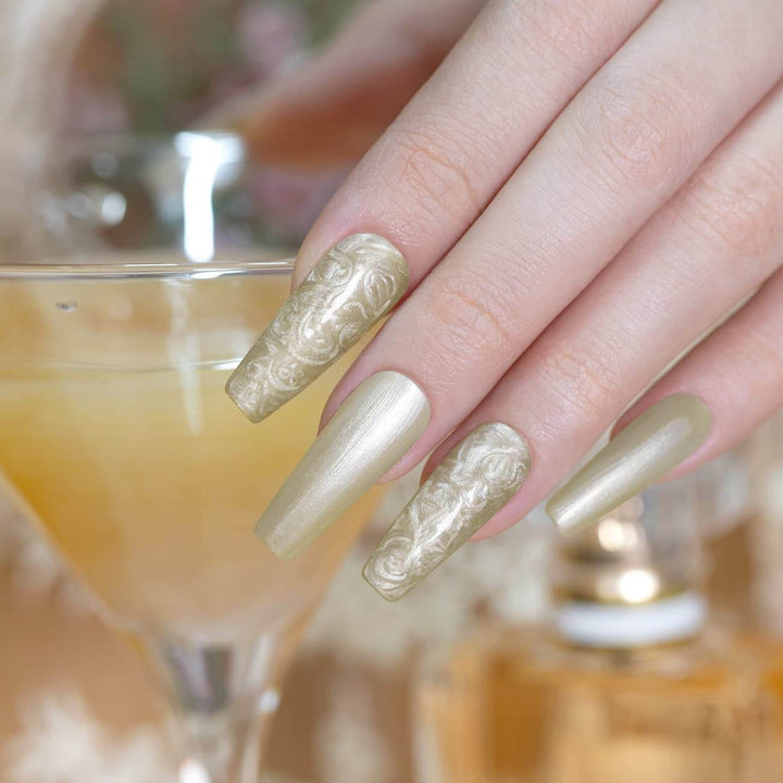 RARJSM ® Champagne 2-in-1 Thread pearl gel nail polish 7.5ml #135