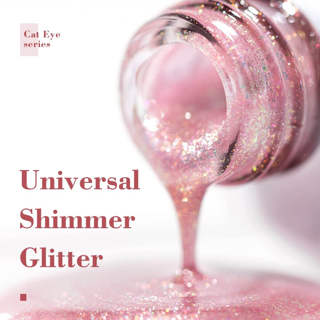 RARJSM ®Champagne Pink Aurora Velvet Cat Eye Gel Polish 15 ml