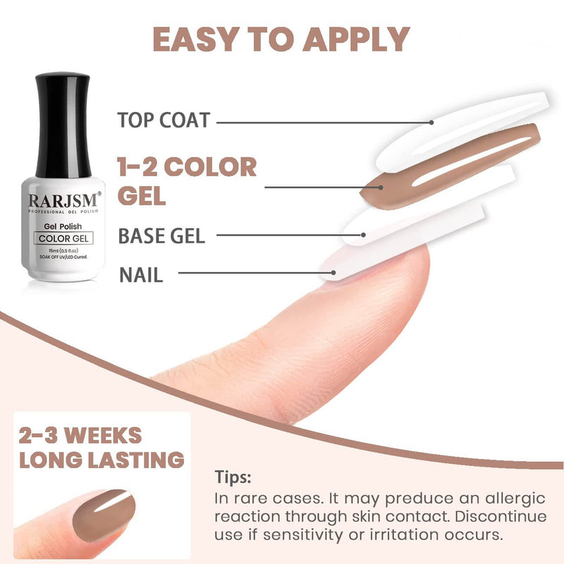 RARJSM ® Chocolate Brown Gel nail polish 15ml #383