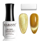 Christmas Gold Cat Eye Gel Polish RAR734 Glitter Shimmer