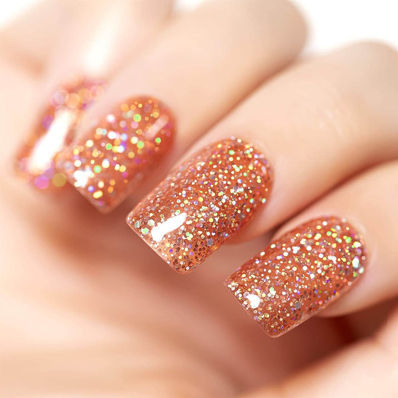Vernis semi-permanent à paillettes vertes Green Vision - Rising Stars