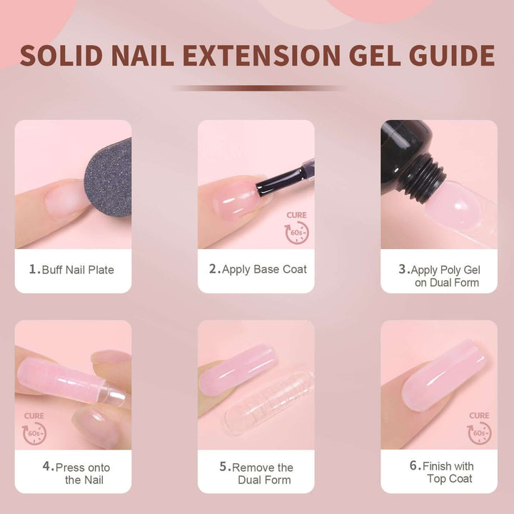 Clear Color | RARJSM ®Solid Nail Extension Gel | 2023 The latest non-stick fast extension gle | 60g