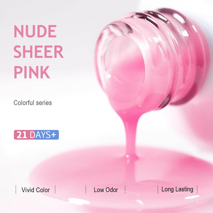 RARJSMClear Light Pink Nude Gel Nail Polish 15ml #750$8.99