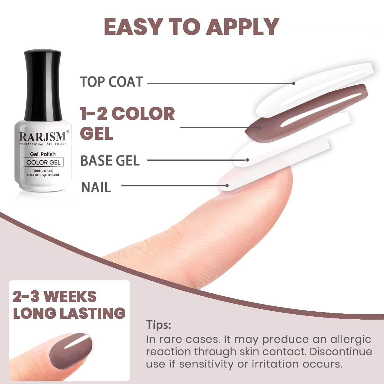 Rarjsm® Dark Gray Gel Nail Polish Classic Fall Nail Colors