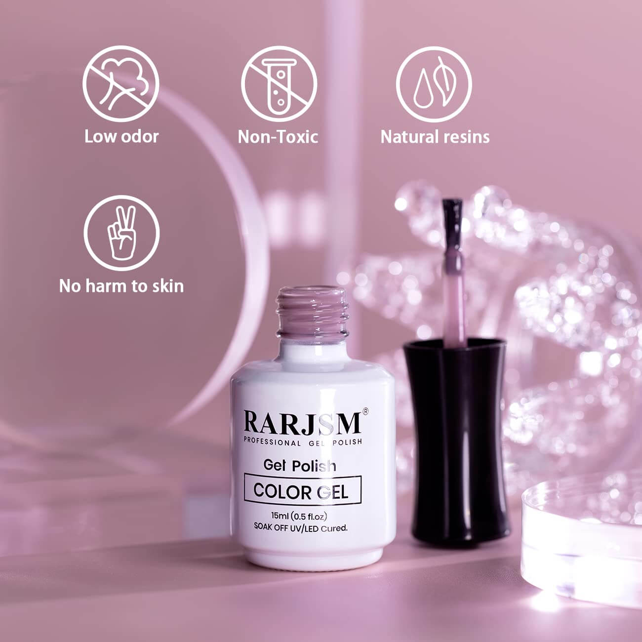 RARJSM ® Dark Purple Gel Nail Polish 15ml #384