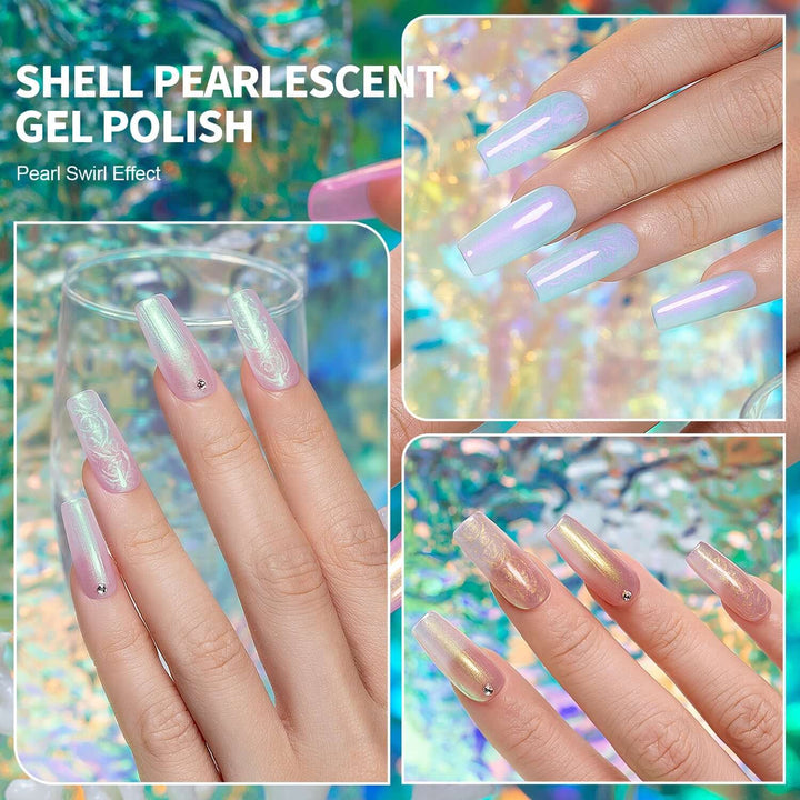 Elf Series Pearl Thread pearl gel nail polish 6 Colors Set | 7.5ml - RARJSM