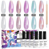RARJSM ® Elf Series Pearl Thread pearl gel nail polish 6 Colors Set