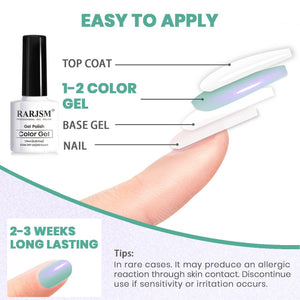 RARJSM ® Elf Series Pearl Thread pearl gel nail polish 6 Colors Set