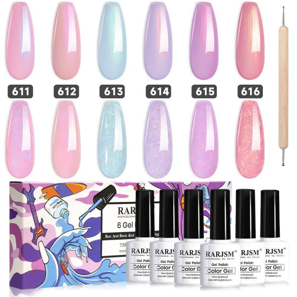 Fantasy series Thread pearl gel nail polish 6 Colors Set | 7.5ml RARJSM ® - RARJSM
