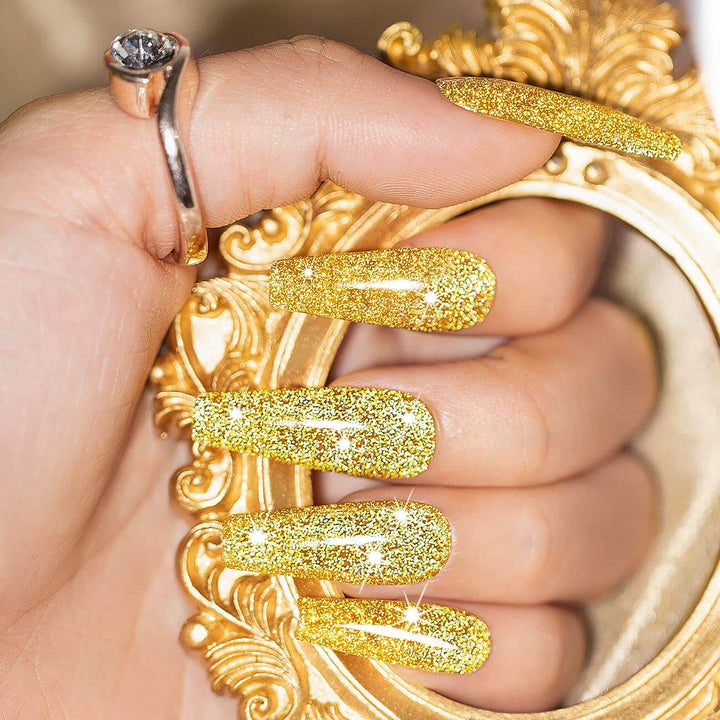 Gold Diamond Sparkle | RARJSM ®Reflective Glitter Gel Nail Polish | 7.5ml #82
