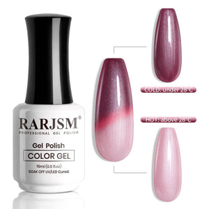 RARJSM ® Grape Violet Color Changing Thread pearl gel nail polish 15ml