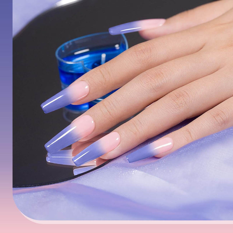RARJSM ® Gray Blue To Pink Temperature color changing gel nail polish