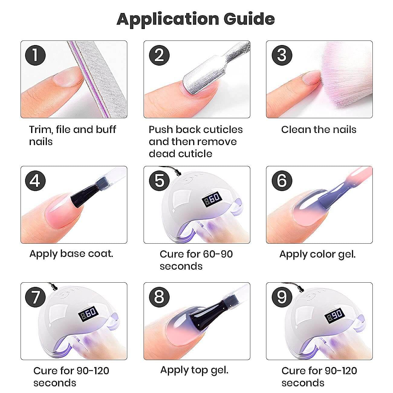 RARJSM ® Gray Blue To Pink Temperature color changing gel nail polish