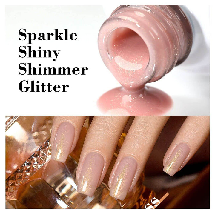 RARJSM ® Gray Pink Shimmer Gel Nail Polish 15ml #421