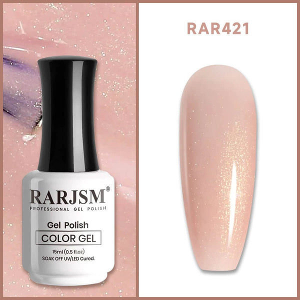 Gray Pink Shimmer Gel Nail Polish 15ml #421 - RARJSM