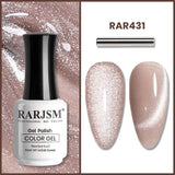 RARJSM ®Gray Purple Velvet Effect Ice Jelly Cat Eye Gel Polish 15ml