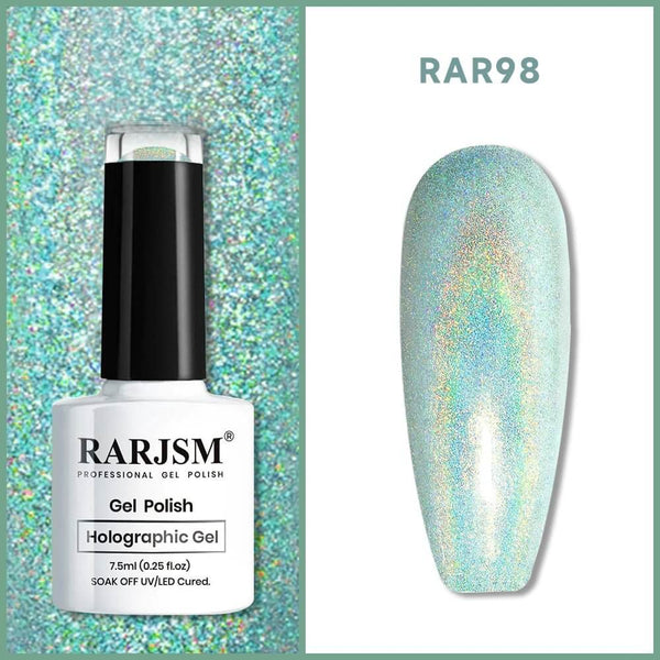 RARJSM ®Green Holographic Gel Nail Polish 7.5ml
