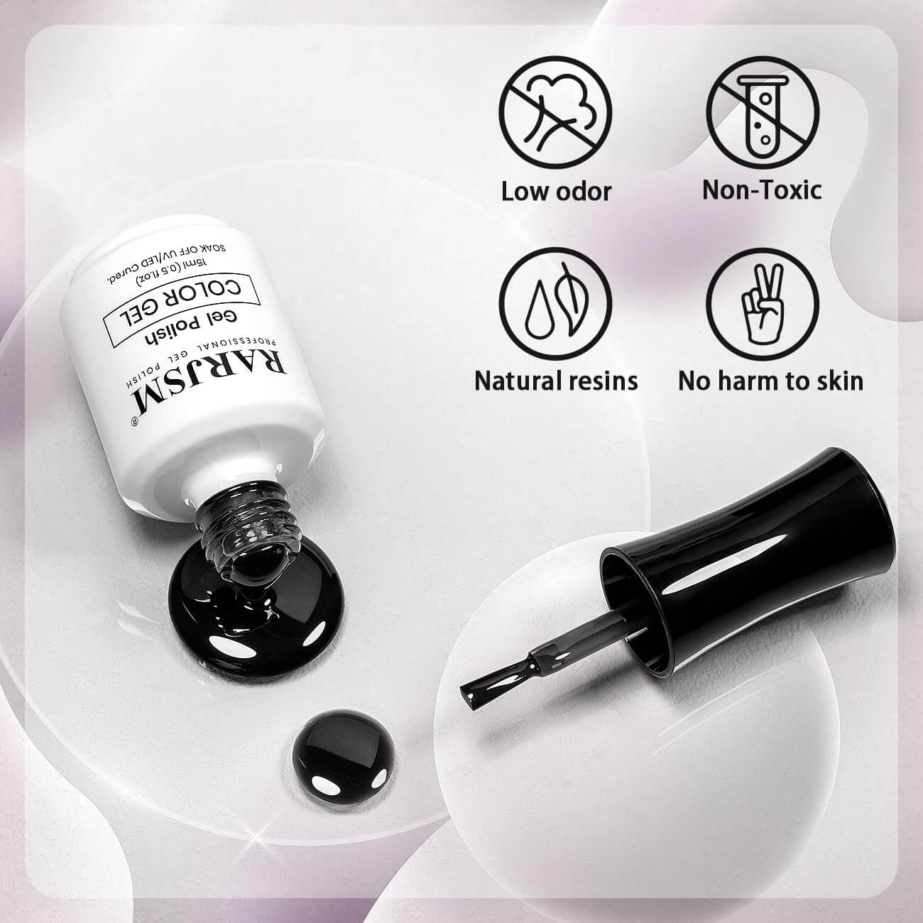 Rarjsm® Jelly black gel nail polish transparent gel polish colors